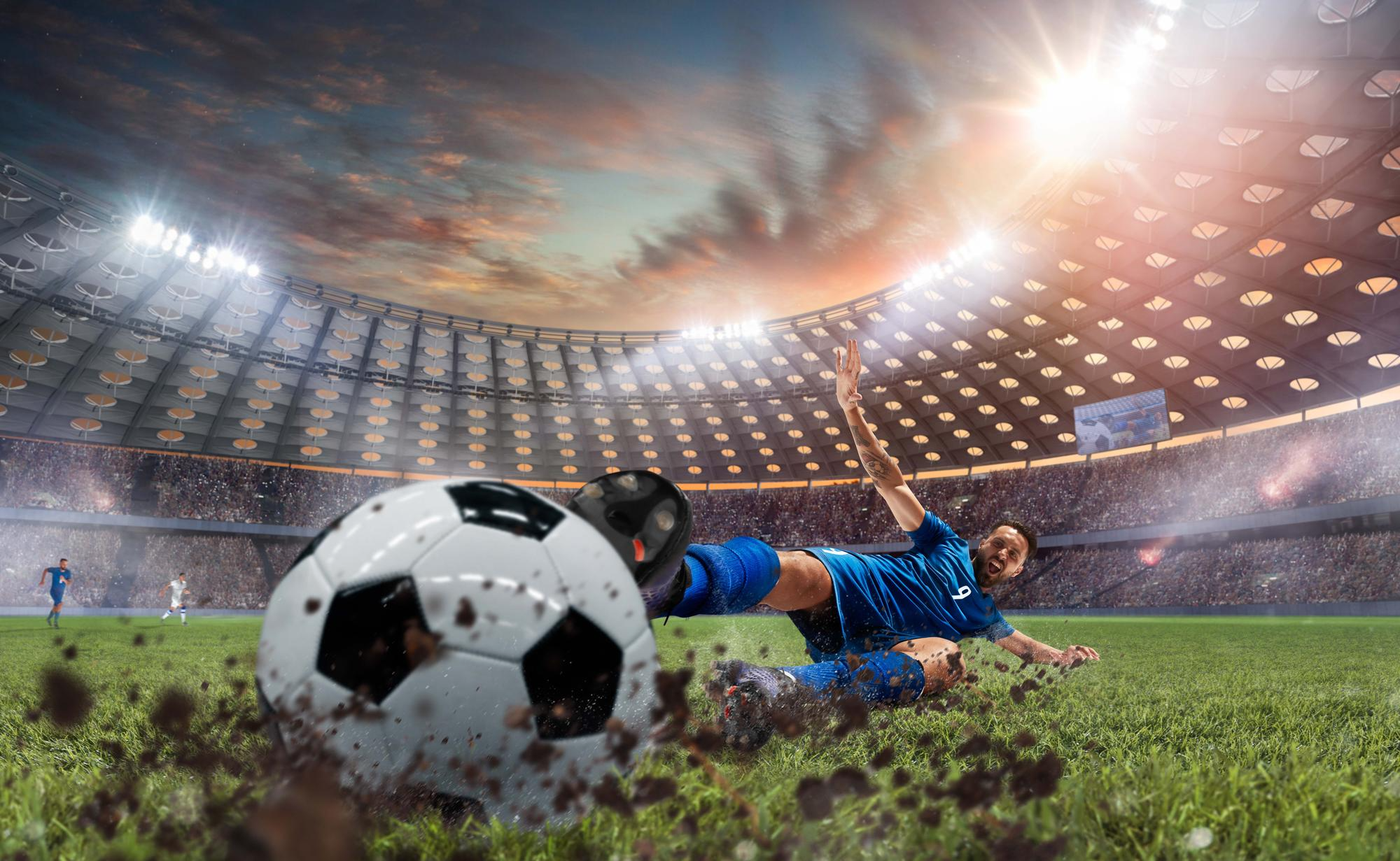Football training scene